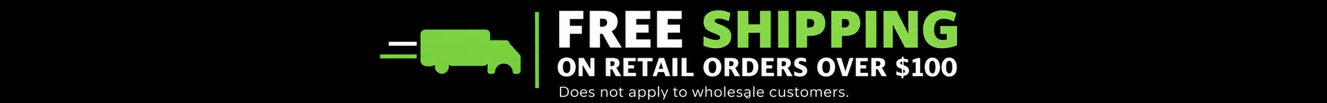 Free shipping on retail orders over $100 at Audio Supply. Does not apply to wholesale customers.