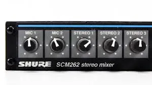 Shure SCM262 Stereo Microphone Mixer | Audio Supply, Inc.