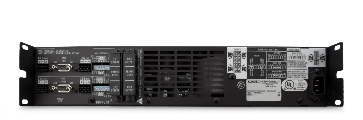 QSC CX204V 4-Channel 70V Power Amplifier | Audio Supply, Inc.